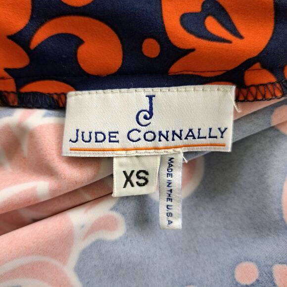 Jude Connally Nancy U-neck Shift Dress Size XS Orange Blue Floral Gators - Picture 5 of 8